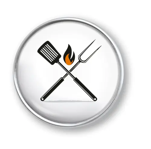 Artikelbild des Artikels “qles Click Grillbesteck Flamme orange “
