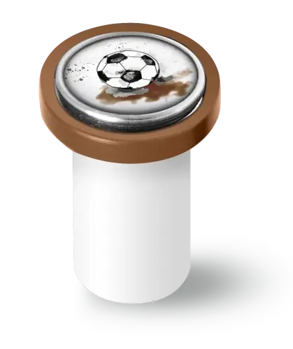 Artikelbild des Artikels “qles Click-Stick Halter - Fanliebe - weiß/braun - Click Ball braun “