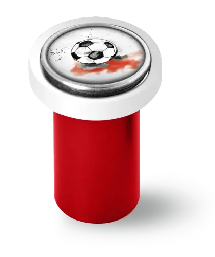 Artikelbild des Artikels “qles Click-Stick Halter - Fanliebe - rot/weiß - Click Ball rot “
