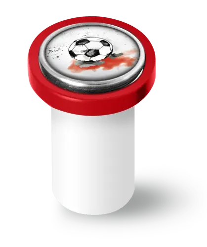 Artikelbild des Artikels “qles Click-Stick Halter - Fanliebe - weiß/rot - Click Ball rot “