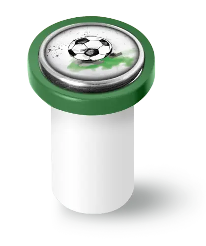 Artikelbild des Artikels “qles Click-Stick Halter - Fanliebe - weiß/grün - Click Ball grün “