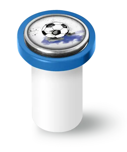 Artikelbild des Artikels “qles Click-Stick Halter - Fanliebe - weiß/blau - Click Ball blau “