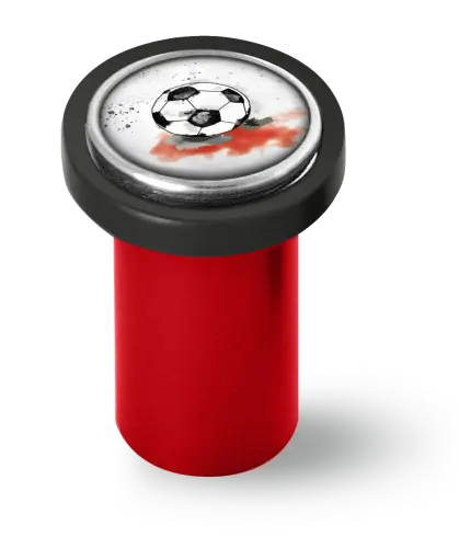 Artikelbild des Artikels “qles Click-Stick Halter - Fanliebe - rot/schwarz - Click Ball rot “
