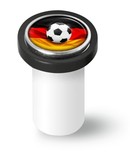 Artikelbild des Artikels “qles Click-Stick Halter - Mein Land - schwarz/weiß - Click Ball / Flagge DE “