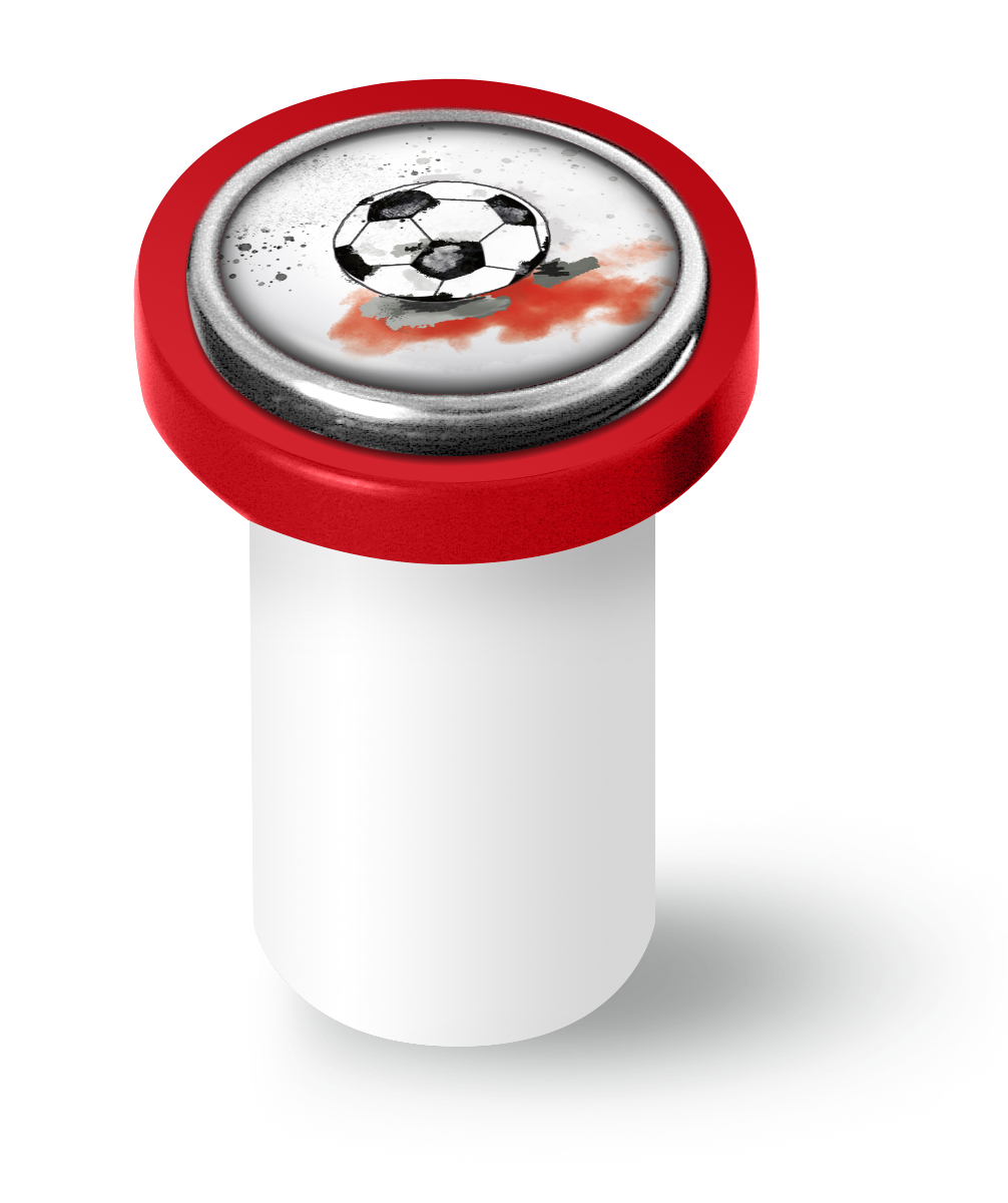 Artikelbild 1 des Artikels “qles Click-Stick Halter - Fanliebe - weiß/rot - Click Ball rot “