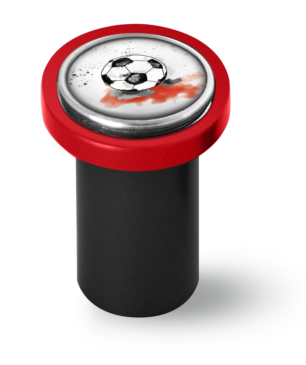 Artikelbild 1 des Artikels “qles Click-Stick Halter - Fanliebe - schwarz/rot - Click Ball rot “